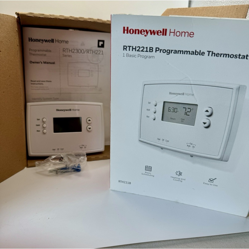 Honeywell Home RTH221B Programmable‎ Thermostat White 1 Basic Program New Open - Picture 7 of 7